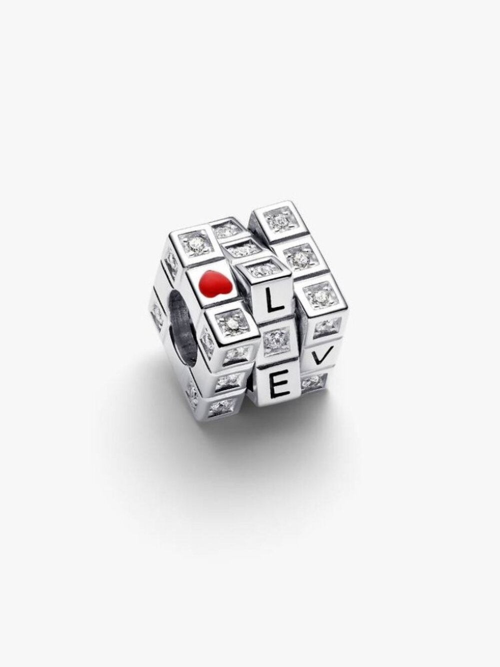 PANDORA Moveable Toy Rubik's Cube Love Charm 925 New in Pandora Pouch